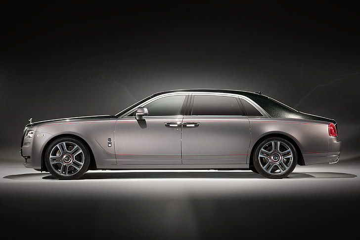 gray sedan digital wallpaper, Rolls Royce Ghost Extended Wheelbase