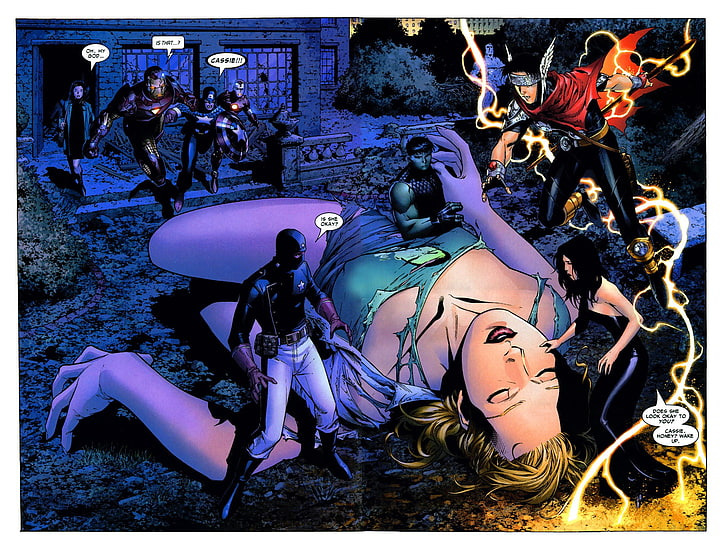 young avengers, transfer print, auto post production filter, HD wallpaper
