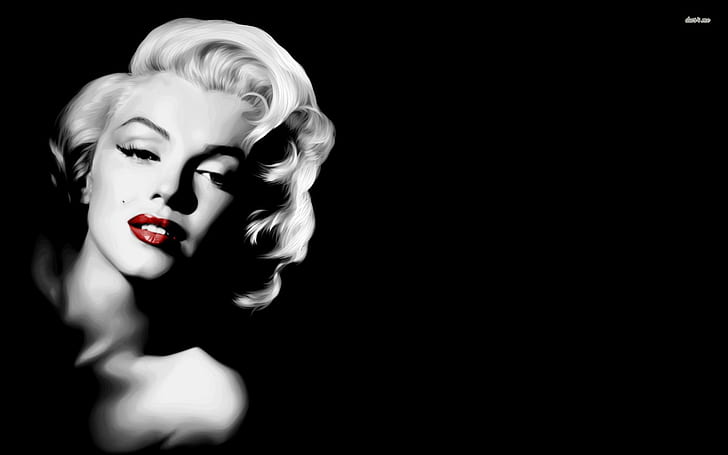 Marilyn Monroe Black and White Picture, celebrity, celebrities, HD wallpaper