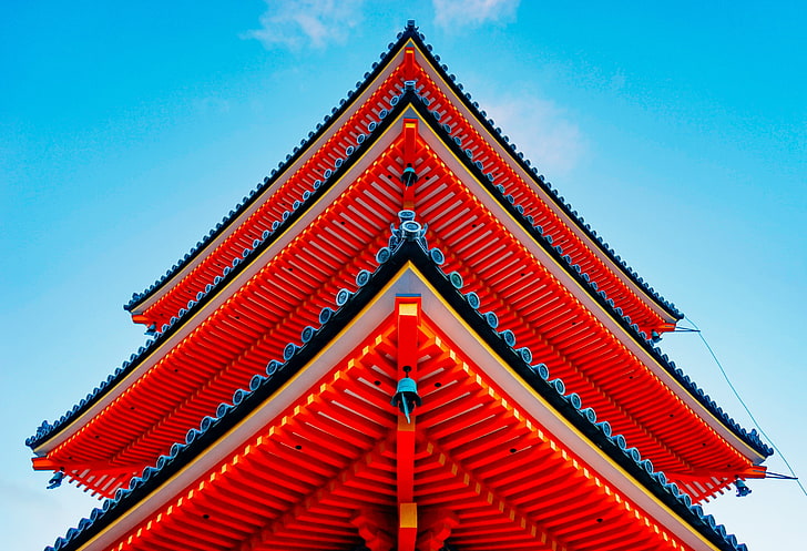 Japan, Lisheng Chang, Asian architecture, sky, built structure, HD wallpaper