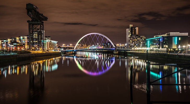 Clyde arch bridge, Glasgow, Scotland, UK, Europe, United Kingdom, HD wallpaper