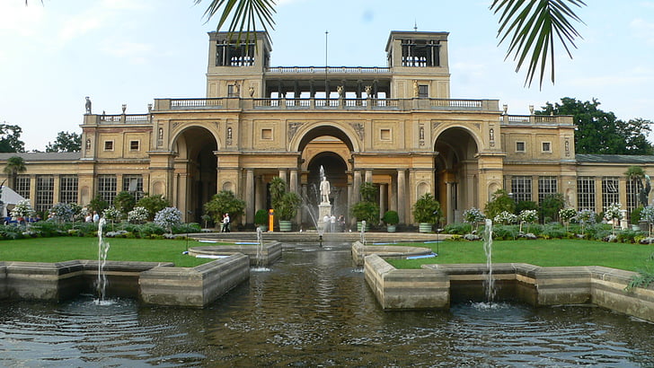 arquitectura, fuente, jardin, palacio
