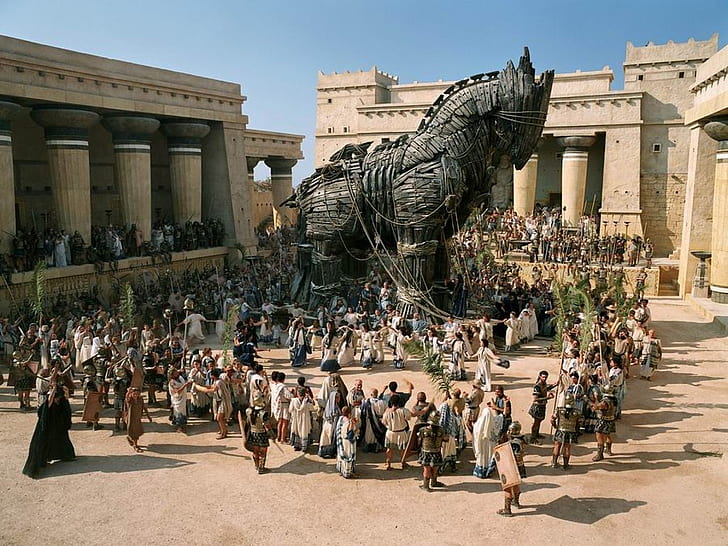battle city Troy Entertainment Movies HD Art, history, epic, Greeks