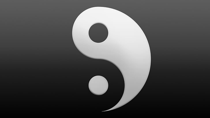 yin-yang digital wallpaper, Yin and Yang, studio shot, indoors, HD wallpaper