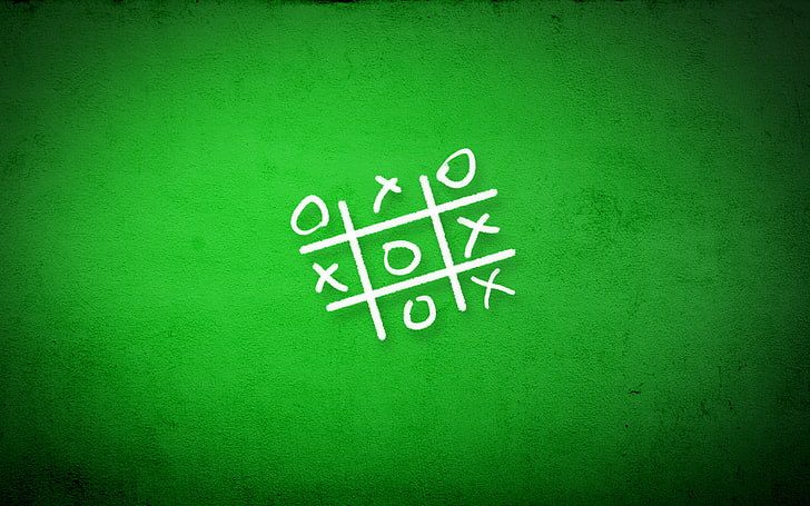 white tic-tac-toe game wallpaper, the game, green, texture, green color, HD wallpaper