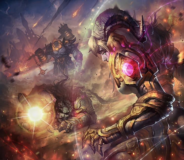 Wallpaper | Games | photo | picture | World of Warcraft, the draenei, elf,  arrows, paladin