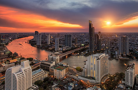 HD wallpaper: landscape, the city, panorama, Thailand, Bangkok | Wallpaper  Flare