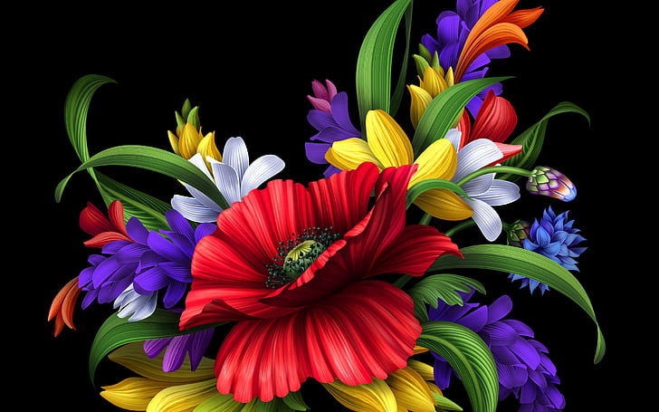 Special Flower Bouquet, petals, gorgeous, beautiful, cool, HD wallpaper