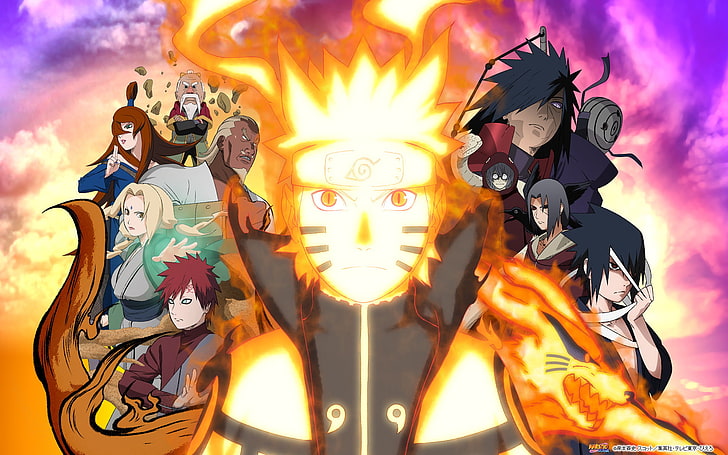 Naruto digital wallpaper, Anime, Gaara (Naruto), Itachi Uchiha