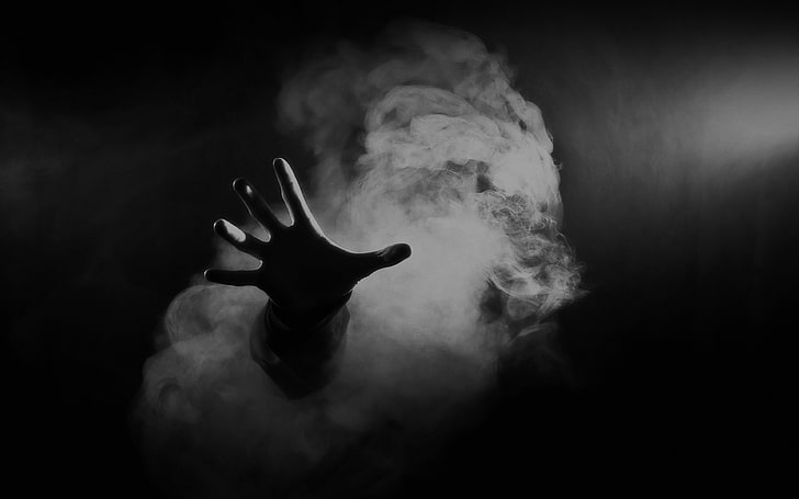 Abstract smoke isolated on black background Vector Image