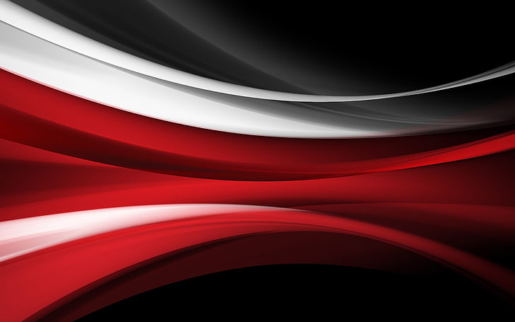 red and white abstract painting, digital art, vector art, stripes, HD wallpaper
