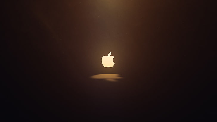 Apple logo, Apple Inc., minimalism, artwork, sky, no people, moon HD wallpaper