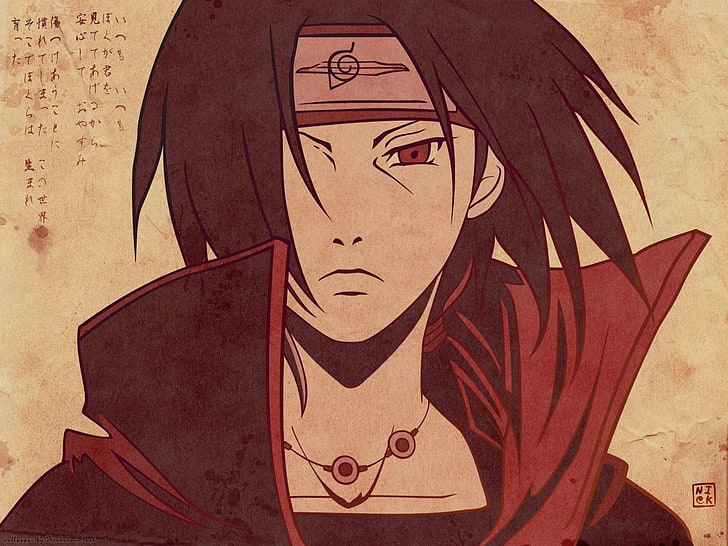 Uchiha Itachi wallpaper, Naruto Shippuuden, red eyes, Akatsuki, HD wallpaper