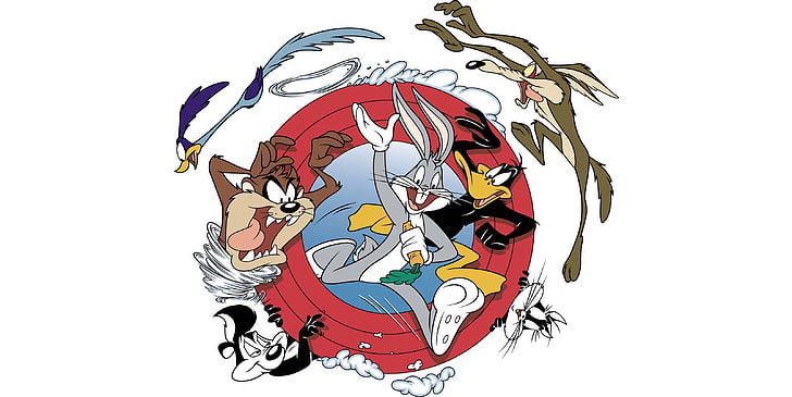 HD wallpaper: Looney Tunes logo, Daffy Duck, The Tasmanian devil, Bugs Bunny  | Wallpaper Flare