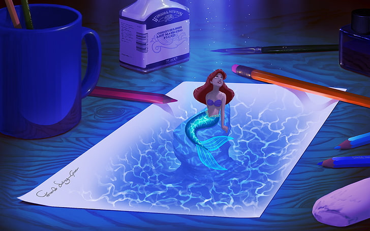 HD wallpaper: cartoon, Walt Disney, The Little Mermaid, one person, real  people | Wallpaper Flare
