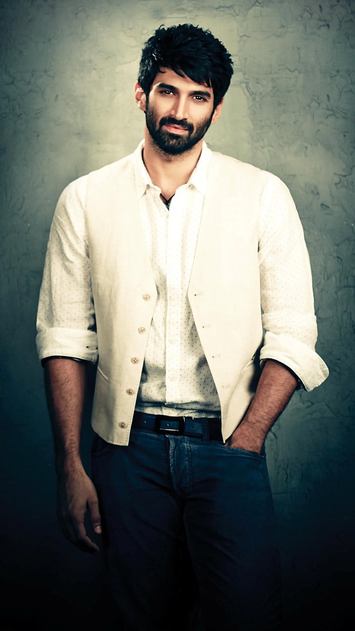 Aditya Roy Kapur Cineblitz, white button-up coat, Male Celebrities