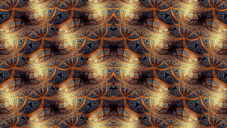 abstract, fractal, pattern, symmetry, digital art, full frame