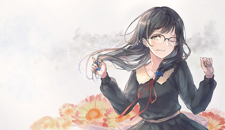 hanabishi rikka, flowers le volume sur hiver, meganekko, visual novel, HD wallpaper