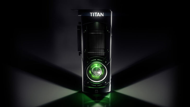 black and green Titan graphic card, nvidia, geforce, titan x
