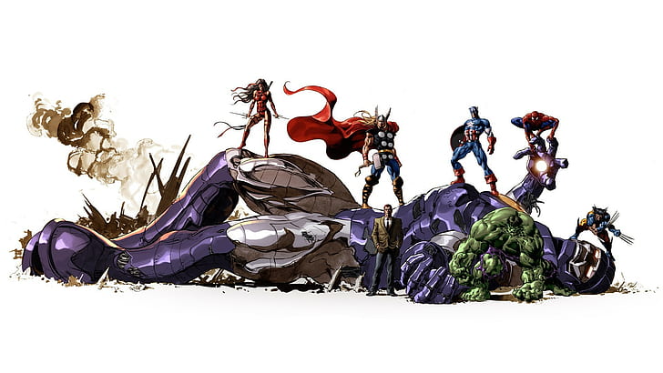 Marvel Comics, Hulk, The Avengers, HD wallpaper