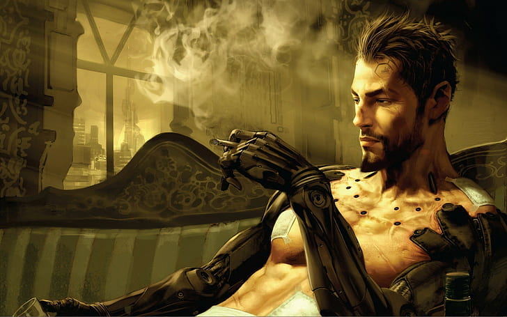 Deus Ex, Deus Ex: Human Revolution, Adam Jensen, Smoking