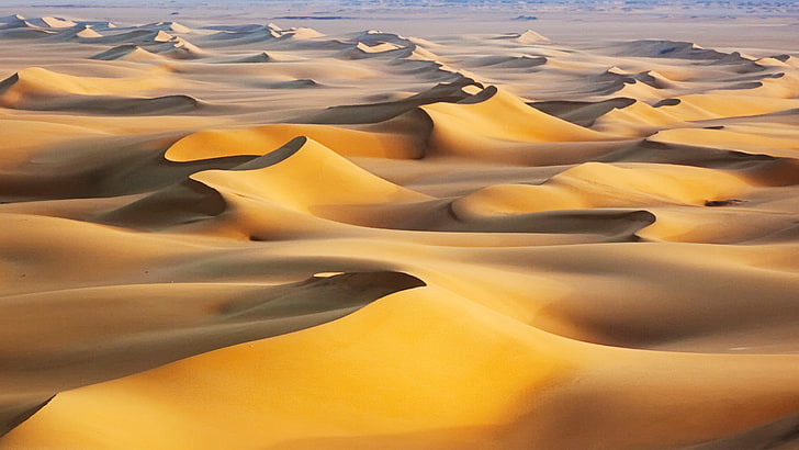 Sand Dunes Sunrise White Desert Egypt, no people, landscape, environment, HD wallpaper