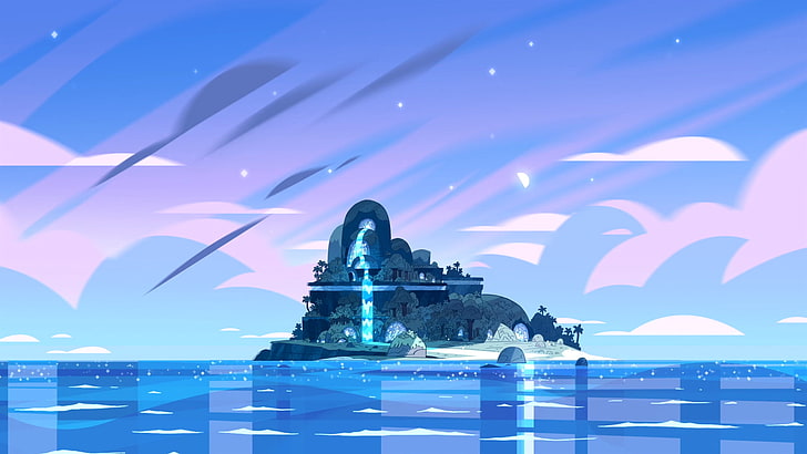 HD wallpaper: island with waterfalls digital wallpaper, Steven Universe,  cartoon | Wallpaper Flare