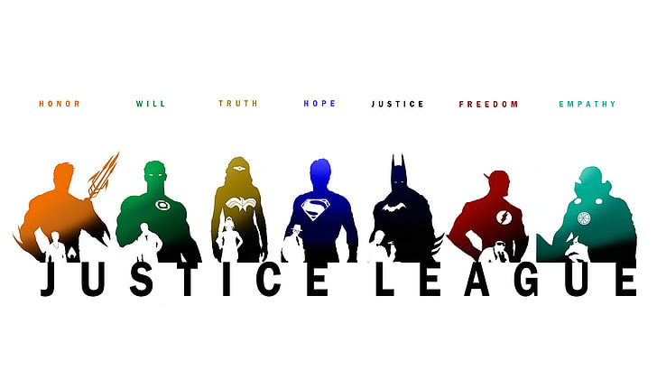 Justice League wallpaper, DC Comics, superhero, Wonder Woman, HD wallpaper