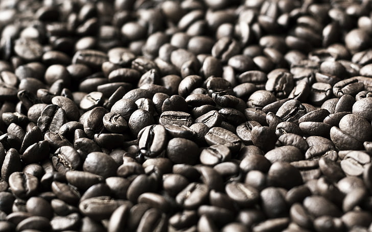 coffee beans, depth of field, macro, food, coffee - drink, food and drink, HD wallpaper