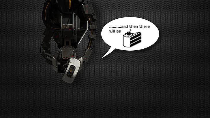 Portal GLaDOS Robot Machine Cake HD, video games, HD wallpaper