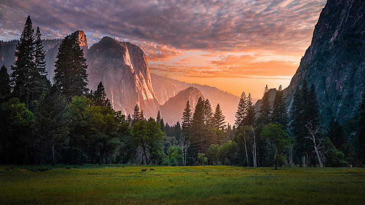 HD wallpaper: Sunset Red Light Yosemite National Park In California's  Sierra Nevada  Ultra Hd Wallpapers For Desktop Mobile Phones And Laptop  3840×2160 | Wallpaper Flare