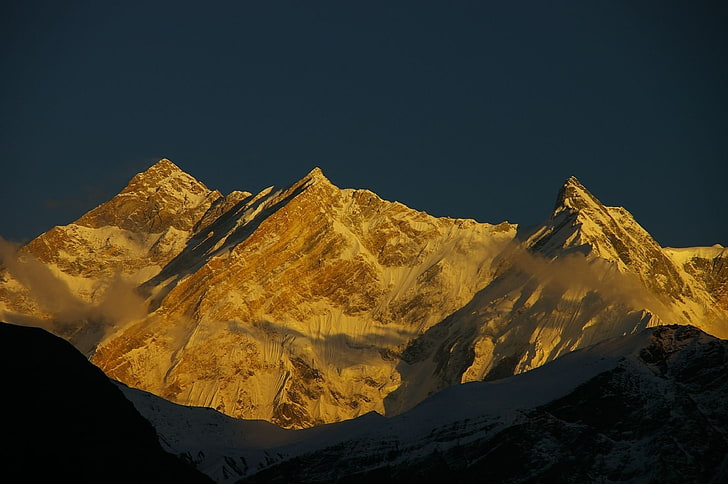 Himalayas, mountains, Nepal, temple, scenics - nature, mountain range, HD wallpaper