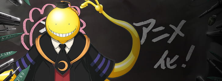 assassination classroom 4k amazing  hd, adult, one person, yellow