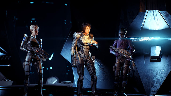 Mass Effect: Andromeda, Sara Ryder, Cora Harper, Pelessaria B'Sayle, HD wallpaper