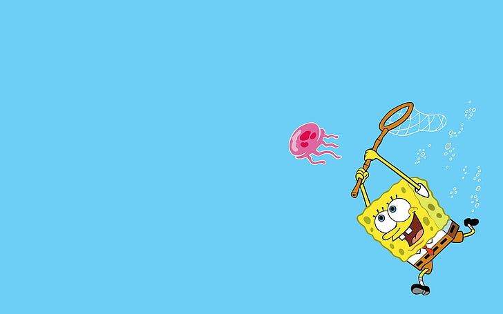 Spongebob illustration, Medusa, Squarepants, vector, backgrounds, HD wallpaper