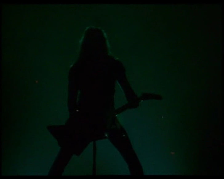 man holding guitar, James Hetfield, Metallica , silhouette, one person