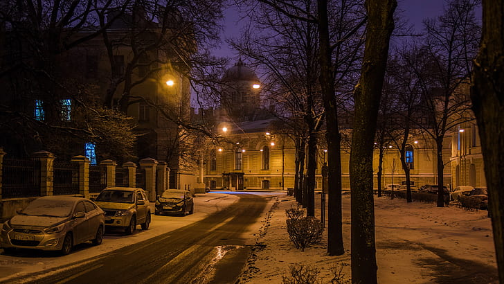 night, the city, street, view, Peter, Saint Petersburg, Russia