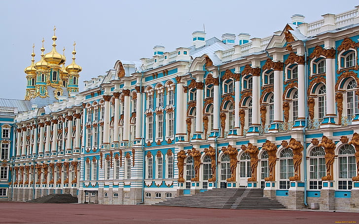 Catherine, Palace, St, Petersburg, City, Peterhof, Russia, Stairs 2560×1600, HD wallpaper