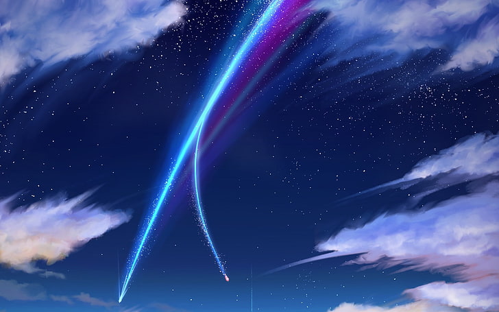 your name, night, star - space, sky, cloud - sky, nature, no people