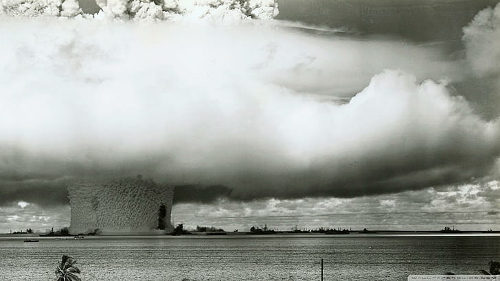 Nuclear Test, atomic, bomb, weapon test, 3d and abstract