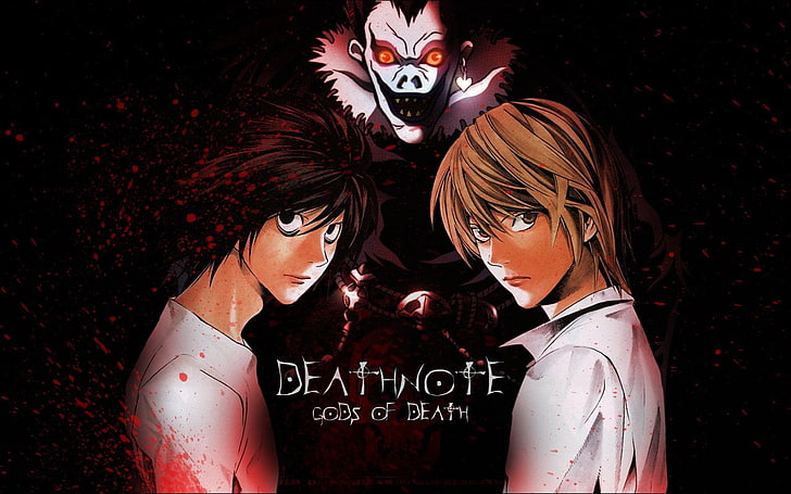Deathnote wallpaper, Anime, Death Note, portrait, women, two people