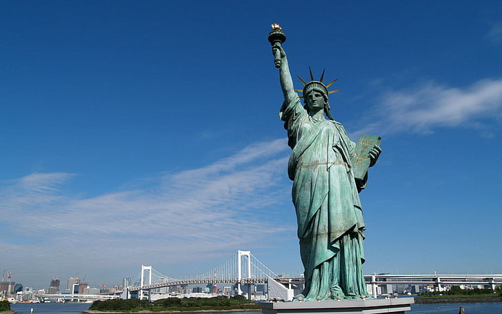 Estatua De La Libertad, statue, dom, america, nature and landscapes