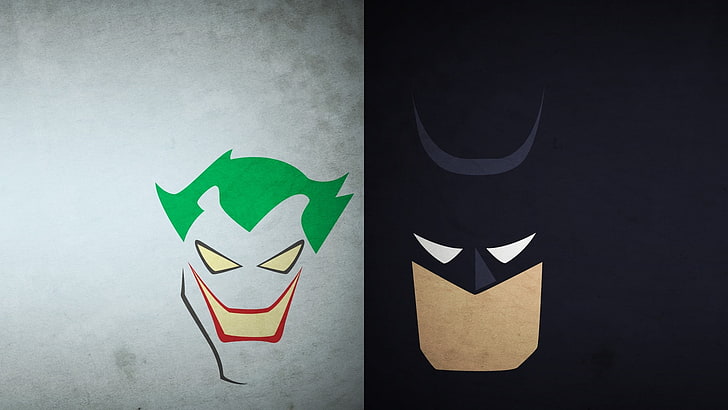 Batman and Joker clip art, comics, Blo0p, splitting, art and craft, HD wallpaper