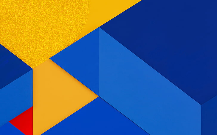 android, marshmallow, new, blue, yellow, pattern, multi colored, HD wallpaper
