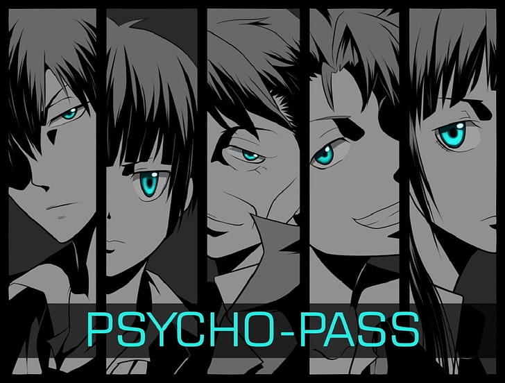 Psycho-Pass, anime, selective coloring, Tsunemori Akane, Kunizuka Yayoi