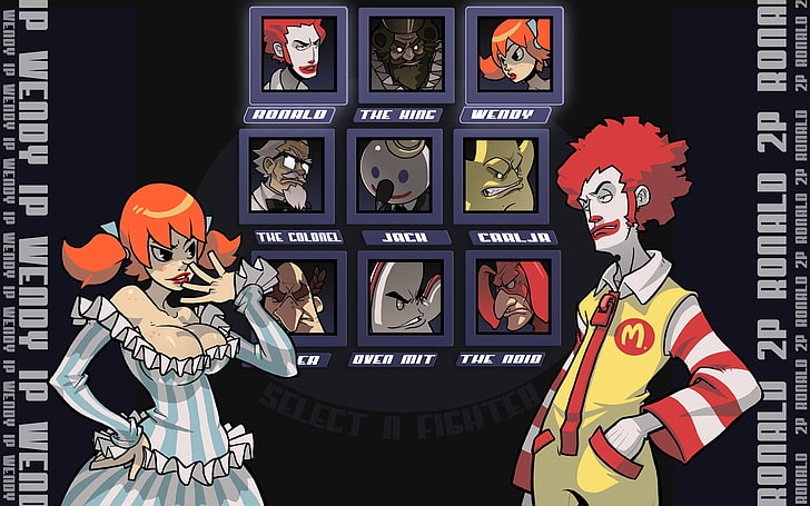 ronald mcdonald alternative art wendys jack in the box the king the colonel oven mit the noid 192 Art Alternative art HD Art, HD wallpaper