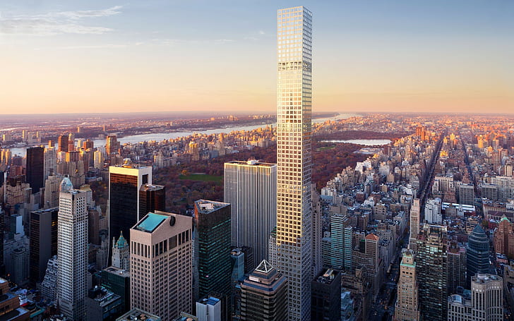 City, Cityscape, New York City, Skyscraper, Central Park, Building, aerial photography, HD wallpaper