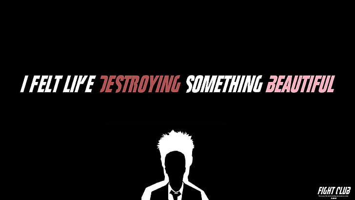black background with text overlay, Fight Club, movies, quote, HD wallpaper
