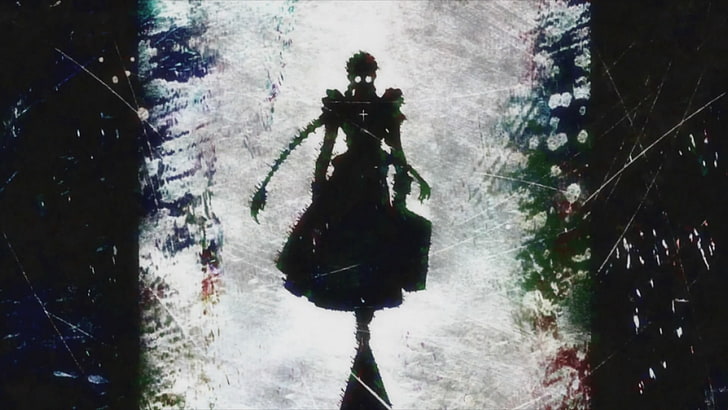 silhouette of man illustration, anime, Black Lagoon, Sawyer the Cleaner