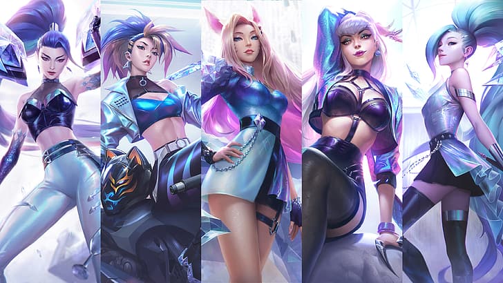 K/DA, kda, Seraphine (League of Legends), Evelynn, Evelynn (League of Legends), HD wallpaper